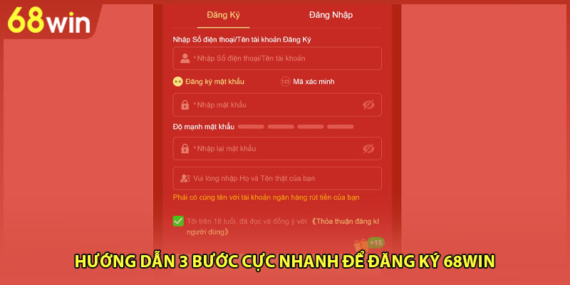 Đăng Ký 68WIN - Nhận Ngay Ưu Đãi Nạp Đầu 100K Về Ví - WINZEN96